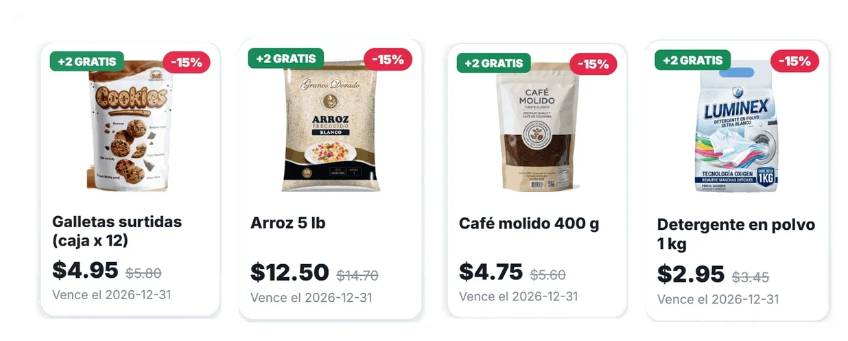 Productos con promoción en el catálogo de un mayorista